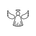 Angel, Christianity icon. Simple line, outline vector religion icons for ui and ux, website or mobile application