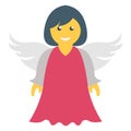 angel, christmas angel Color Vector icon which can be easily modified or edit Royalty Free Stock Photo