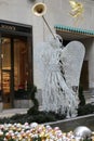 Angel Christmas Decorations at the Rockefeller Center in Midtown Manhattan Royalty Free Stock Photo