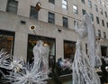 Angel Christmas Decorations at the Rockefeller Center in Midtown Manhattan Royalty Free Stock Photo