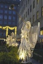 Angel Christmas Decorations at the Rockefeller Center in Midtown Manhattan Royalty Free Stock Photo