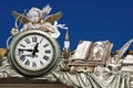 Angel and clock on the townhall of Ciudad real - Spain