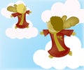 Angel on clouds Royalty Free Stock Photo