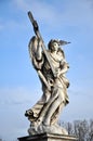 Angel with the Cross. Statue on the Ponte Sant' Angelo, R Royalty Free Stock Photo