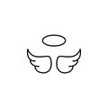 angel, death outline icon. detailed set of death illustrations icons. can be used for web, logo, mobile app, UI, UX