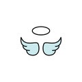 angel, death outline icon. detailed set of death illustrations icons. can be used for web, logo, mobile app, UI, UX