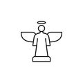 angel, death outline icon. detailed set of death illustrations icons. can be used for web, logo, mobile app, UI, UX