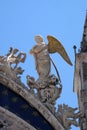 Angel, detail of the facade of the Saint Mark`s Basilica, Venice Royalty Free Stock Photo