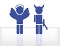 Angel and devil Royalty Free Stock Photo