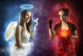 Angel and Devil Royalty Free Stock Photo