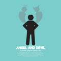 Angel And Devil Dark Side And Bright Side Of Human Royalty Free Stock Photo