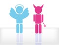 Angel and devil icon Royalty Free Stock Photo