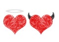 Angel and devil in love Royalty Free Stock Photo
