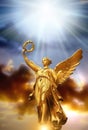 Angel with divine light Royalty Free Stock Photo