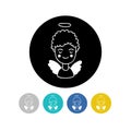 Angel doodle icon