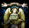 An angel with doves and peace