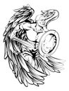 Angel drawing Royalty Free Stock Photo