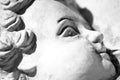 Angel Face Close up Black And White Royalty Free Stock Photo