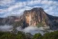 Angel Falls closeup - the highest waterfall on Earth Royalty Free Stock Photo