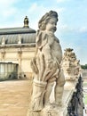 Angel Figure in the Zwinger Palace in Dresden Royalty Free Stock Photo