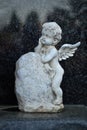 Little angel figurine on the grave Royalty Free Stock Photo