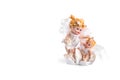 Angel figurine isolated on white background Royalty Free Stock Photo