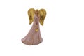Angel figurine isolated on white background. Clipping path included Royalty Free Stock Photo