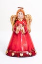 Angel figurine praying and smiling Royalty Free Stock Photo