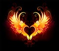 Angel Fire Heart With Wings