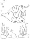 Angel fish coloring page
