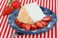 Angel Food Cake and Strawberries Royalty Free Stock Photo
