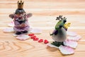 angel and frog prince and princess, Valentine Royalty Free Stock Photo