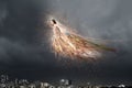 Angel girl flying high Royalty Free Stock Photo