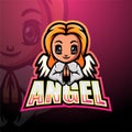 Angel girl mascot esport logo design Royalty Free Stock Photo