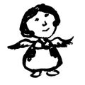 angel girl with wings funny kid illustration beautiful pretty art Royalty Free Stock Photo