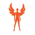 Angel girl wings silhouette