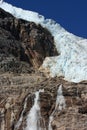 Angel Glacier and Waterfall Royalty Free Stock Photo