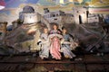 Angel with Gloria in excelsis Deo Banner, Nativity Scene in Franciscan Church in Graz Royalty Free Stock Photo