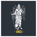 Angel god, illustration.
