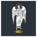 Angel god, illustration.