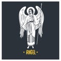 Angel god, illustration.