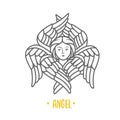 Angel god. Vector illustration.