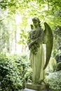 Angel Grave Sculpture in Cemetery - 9 Royalty Free Stock Photo