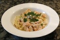 Angel Hair pasta with Salmon Royalty Free Stock Photo