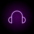 angel harp neon icon. Elements of music set. Simple icon for websites, web design, mobile app, info graphics