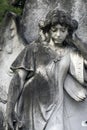 Angel Headstone - Closeup 2 (4764) Royalty Free Stock Photo