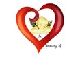 Angel and heart in memory of someone in heaven symbol image