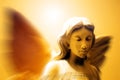 Angel and Heavenly Light Royalty Free Stock Photo