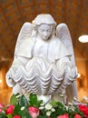 Angel of Holy water font Royalty Free Stock Photo