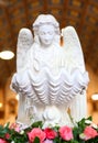 Angel of Holy water font Royalty Free Stock Photo